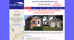 Desktop Screenshot of jacksonvilleshedsandgarages.com